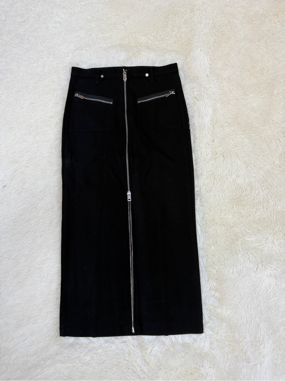 Diesel Black Zip-Front Pencil Skirt